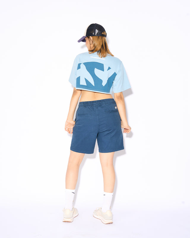 RELAXED FIT BLUE CROP TOP - HIGH FLYER HAVEN